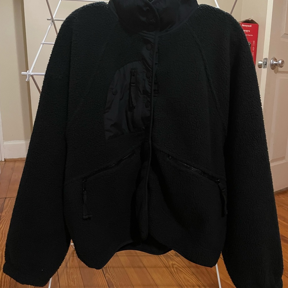 Free people hit the slopes fleece jacket size medium